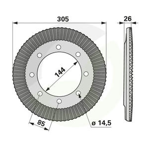Kolo z zobi 80, Pöttinger 261.80.003.1