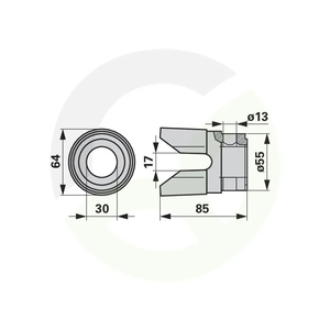Čeljusta spojka ustreza Kuhn 58555910 z adapterskimi tulci