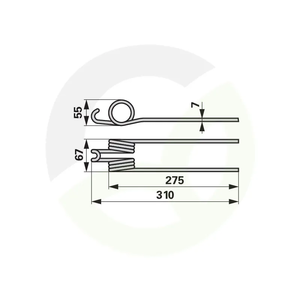 Vzmetni prst Reform 160.420.906 310 mm ustreza Reform 160420906