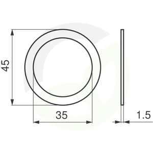 Podložka 45x34,2x1,5 ustreza Pöttinger 162414