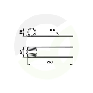 Vzmetni prst 255 mm