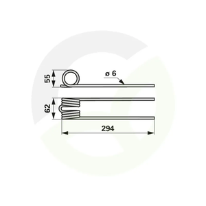 Vzmetni prst 294 mm
