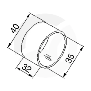 Puša jeklena 40x35x32 mm za Steyr