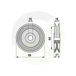 Aluminijasta jermenica ustreza 80402210147