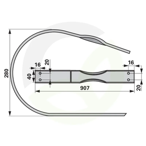 Posnemalec L 907 mm, ustreza za Aebi