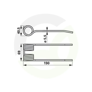 Vzmetni prst CLAAS 918238.0