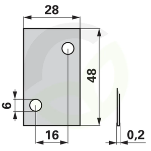 Nastavitvena plošča 0,2 mm Bucher H102200490