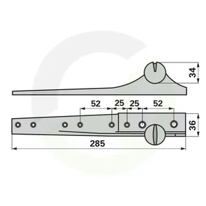 Glava rezila iz jekla s 8 mm luknjami ustreza Steyr 180A7256