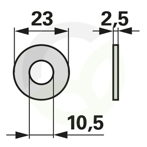 Obroč 10,5 x 23 x 2,5