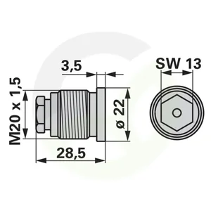 Odbojni vijak ustreza FG212409