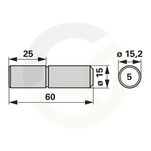 Premer zatiča 15,2 mm 60 mm ustreza Rapid 253105