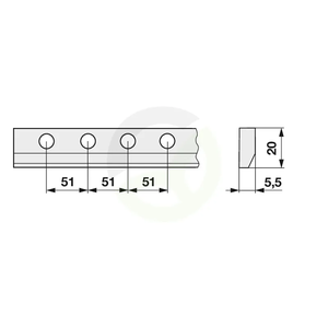 Letev grebena za 19 rezilnih vrhcev 145 cm ustreza M2101
