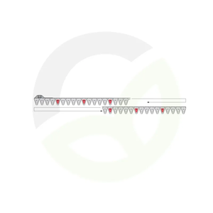 Spodnji nož z rezalno glavo 2,35 m ESM bidux 265.7978