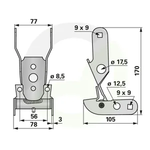 Nosilec vzmetnih prstov - komplet Aebi AM220061