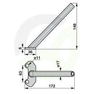 Deflektor za travo ustreza Agria 065333