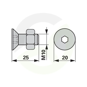 Vijak ugrezni M10x25, Mörtl N11AF