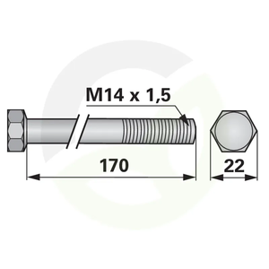 Vijak matični M14X1,5X170, ESM 560.5020