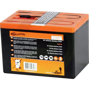 Baterija Gallagher alkalna, 9V 55Ah 007578