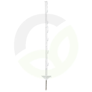 Ograjni steber iz plastike bel 100 cm (10 kos) 028481