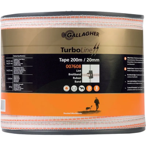 Trak pašne ograje Turbo, 20 mm, 200 m, 007608