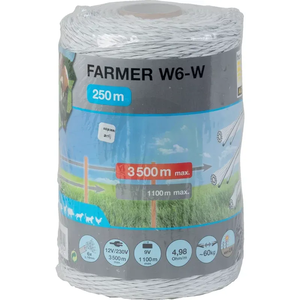 Žica FARMER W6-W, bela, 250 m Horizont