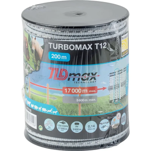Trak TURBOMAX T12, črna/bela/črna, 200 m Horizont