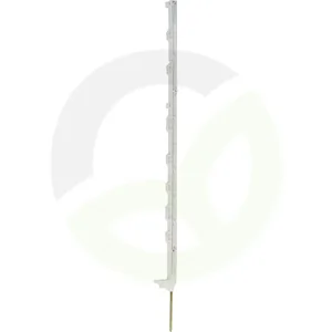 Ograjni steber RANGER, bele barve, 108 cm, 10 pritrditvenih očes, 10 Kos Horizont 14472-10