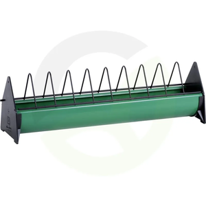 Plastično krmilno korito z jeklenim mrežastim pokrovom 10,5x50cm
