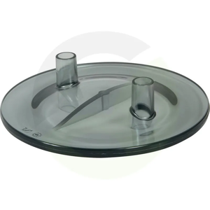 Pokrov mlečne posode iz plastike s priključnim nastavkom 2x13 mm