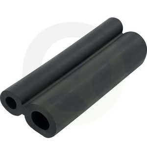 Dvojna gumijasta cev za mleko, črna, n.p. 13,5/9 mm, na meter, primerna za Lely