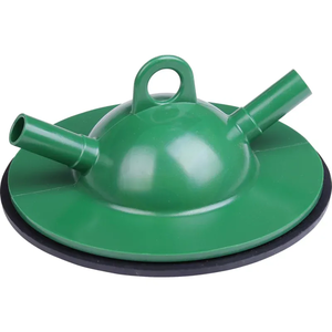 Kontrolni pokrov za molžo zelene barve, z izhodom z.p. 20 mm, s tesnilom