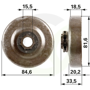 Pogonski zobnik z obročem Oregon 35464X, 3/8'' 7 zob