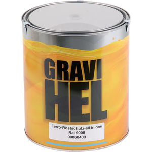 Temeljni premaz z zaščitno barvo proti rji - RAL 9005 - črn - 2,5l