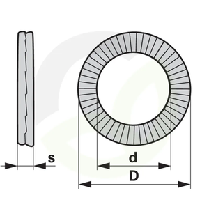 Varovalne podložke M10 10,7 x 16,6 mm - 30 Kos