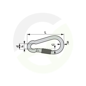 Karabin 80 x 8 mm - z varovalom pocinkano jeklo - DIN5299C