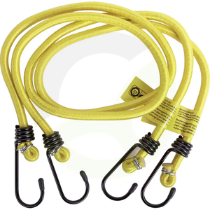 Elastična vrv za pritrjevanje tovora set - rumen - 80 cm