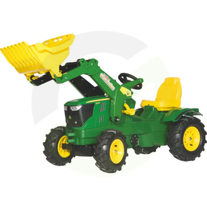 Poganjalček - Traktor John Deere 6210R z gumijastimi kolesi in nakladačem