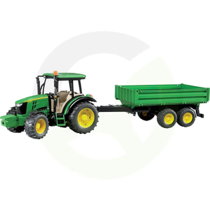 Bruder traktor John Deere 5115M s tandem prikolico (02108)
