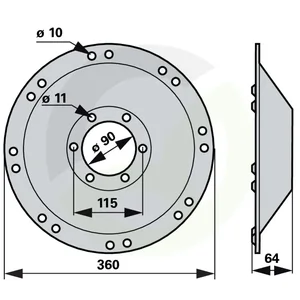 Rotorski disk Fella 160584