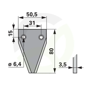 Nož kosilnice 3,5 mm, 25 kos