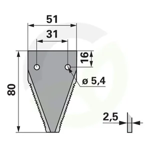 Nož kosilnice BCS 580.48945 25 Kos - 25 Kos