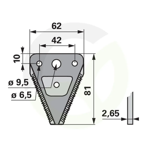 Nož dvojni ESM 3,3 mm 3440981