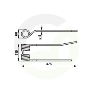 Prst vzmetni levi PZ 107