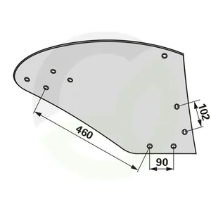 Deska pluga desna Kverneland 073236