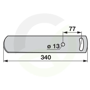 Podaljšek desk plugov levi V&N PK8.002.02