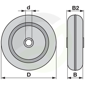Vodilno kolo iz pločevine 300 x 110 x 30 mm