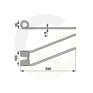 Prst vzmetni PZ 608140 - desni