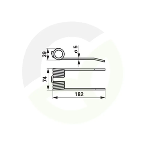 Vzmetni prst 18 cm za Schröck LW