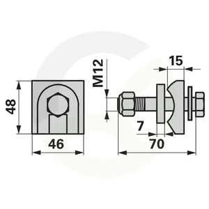 Nosilec kraka komplet Kuhn 57717410K