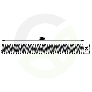 Vzmet AD: 102 mm, dolžina: 850, ustreza BCS 580.31565